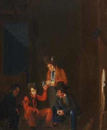 John Wesley Jarvis Lafitte Brothers in Dominique Yous Bar France oil painting art